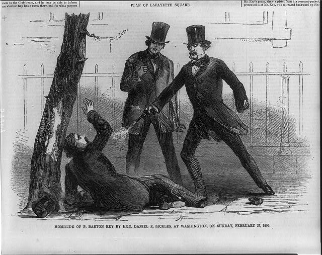 Rep. Dan Sickles killed Francis Barton Key, then claimed he was  'temporarily insane' because his wife cheated - The Washington Post