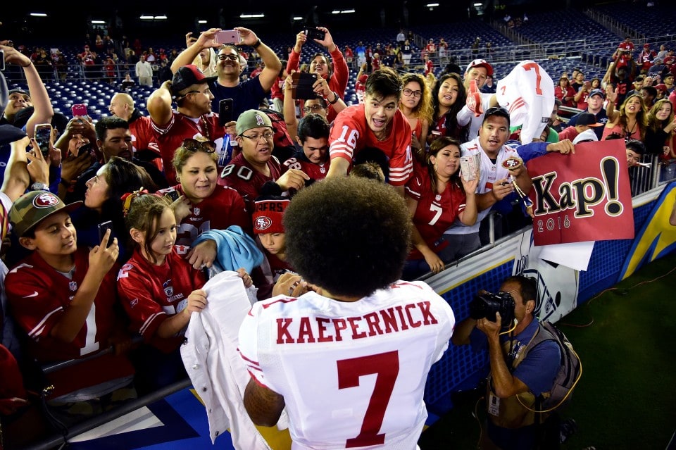 colin kaepernick jersey sales 2018