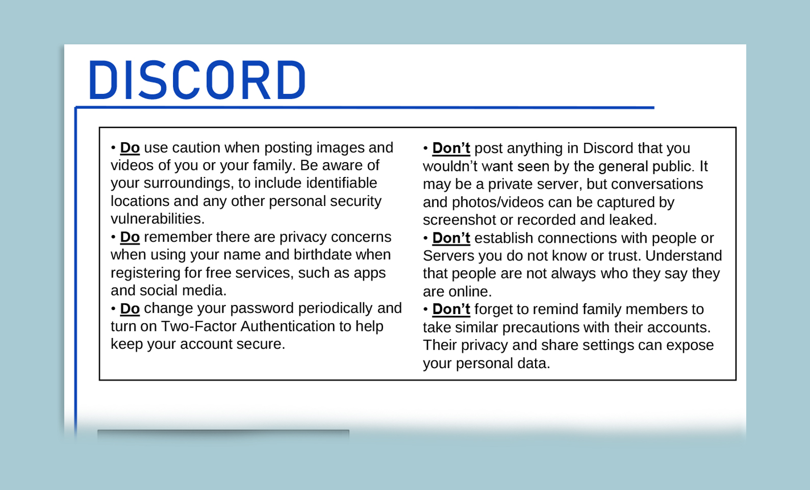 Pentagon knew Discord offered risks and warned soldiers about its use - The  Washington Post