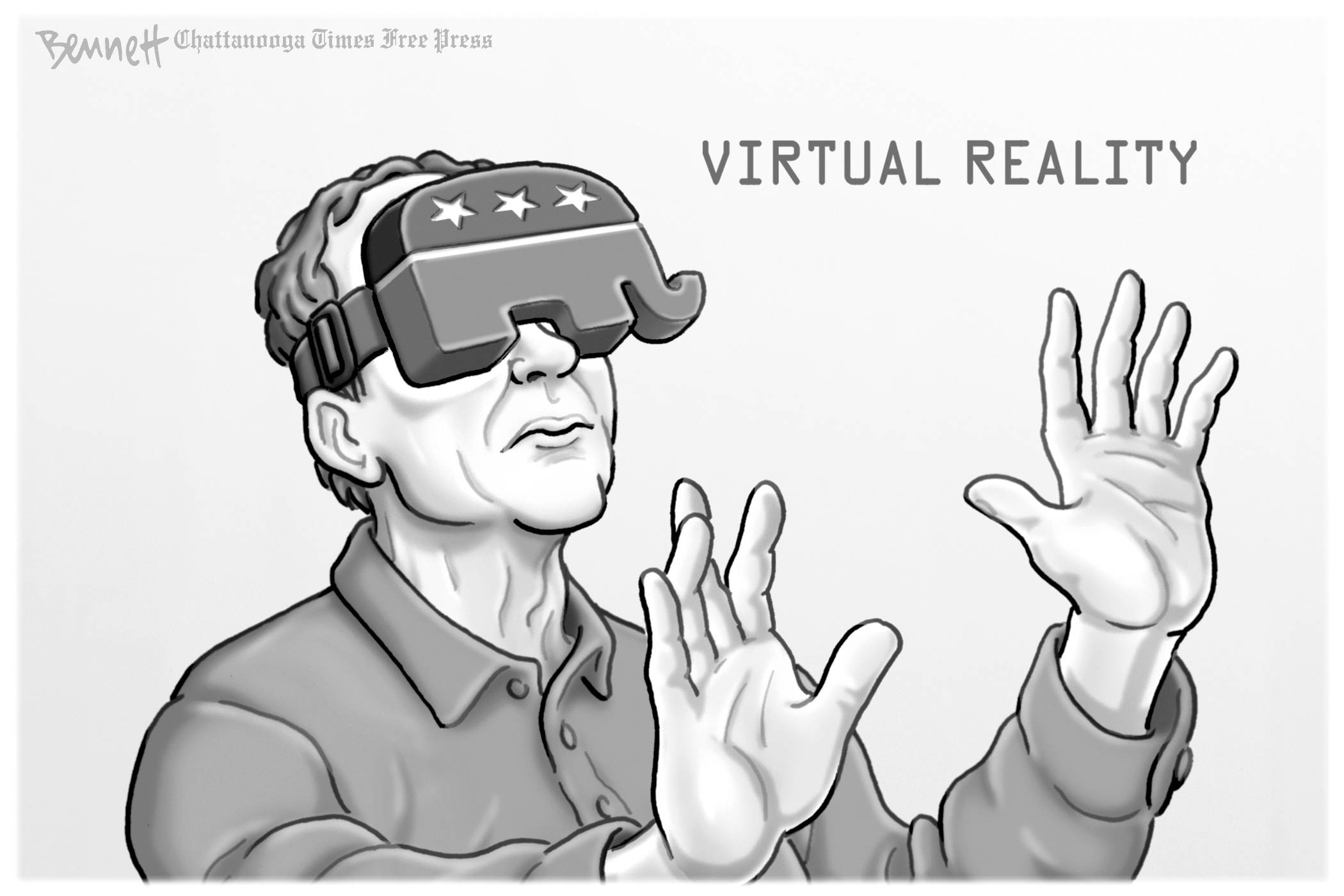 Opinion | Clay Bennett cartoon on GOP version of Apple Vision Pro - Vimarsana News