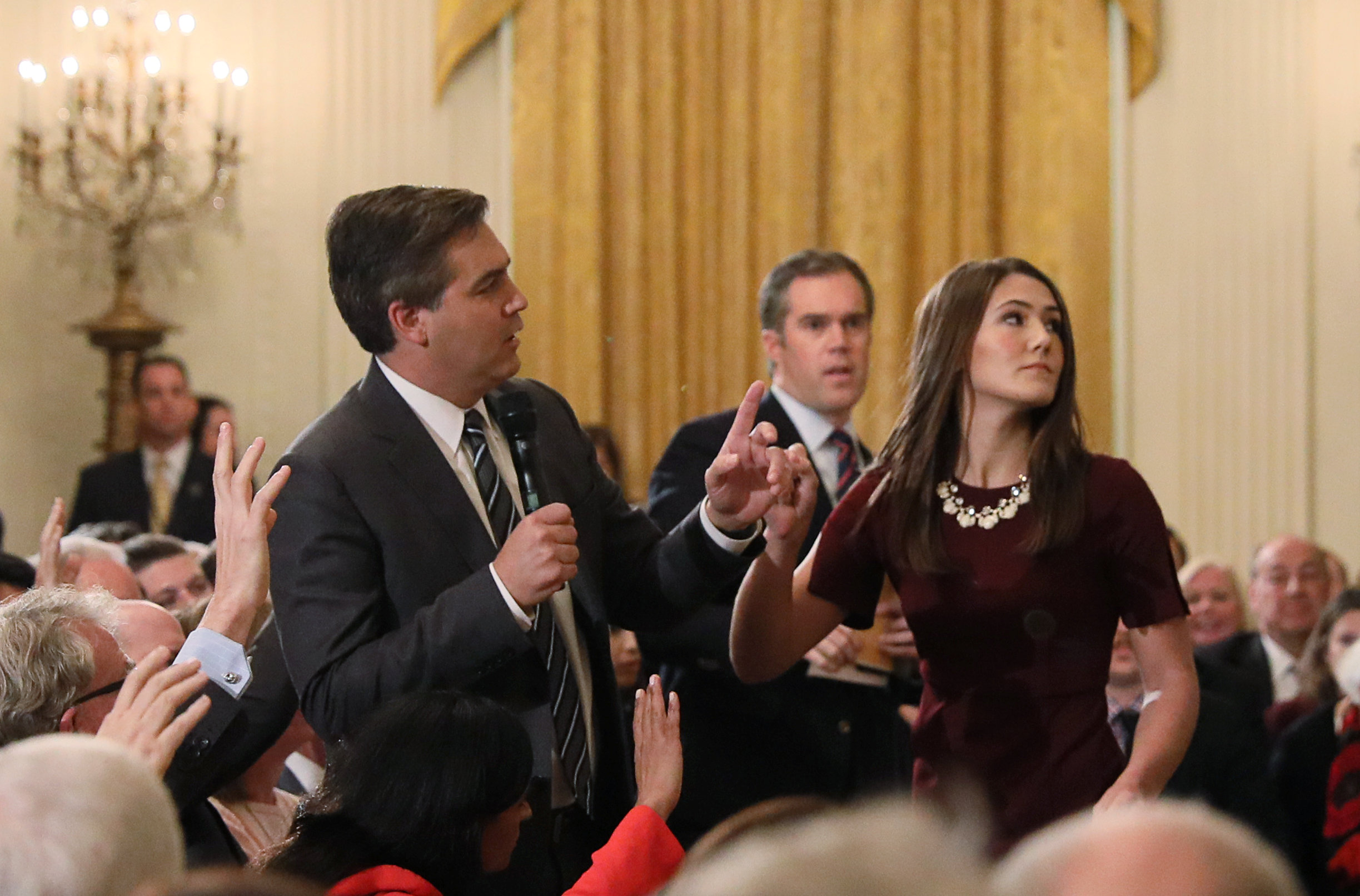 Sarah Sanders promotes an altered video of CNN reporter, sparking allegations of visual propaganda
