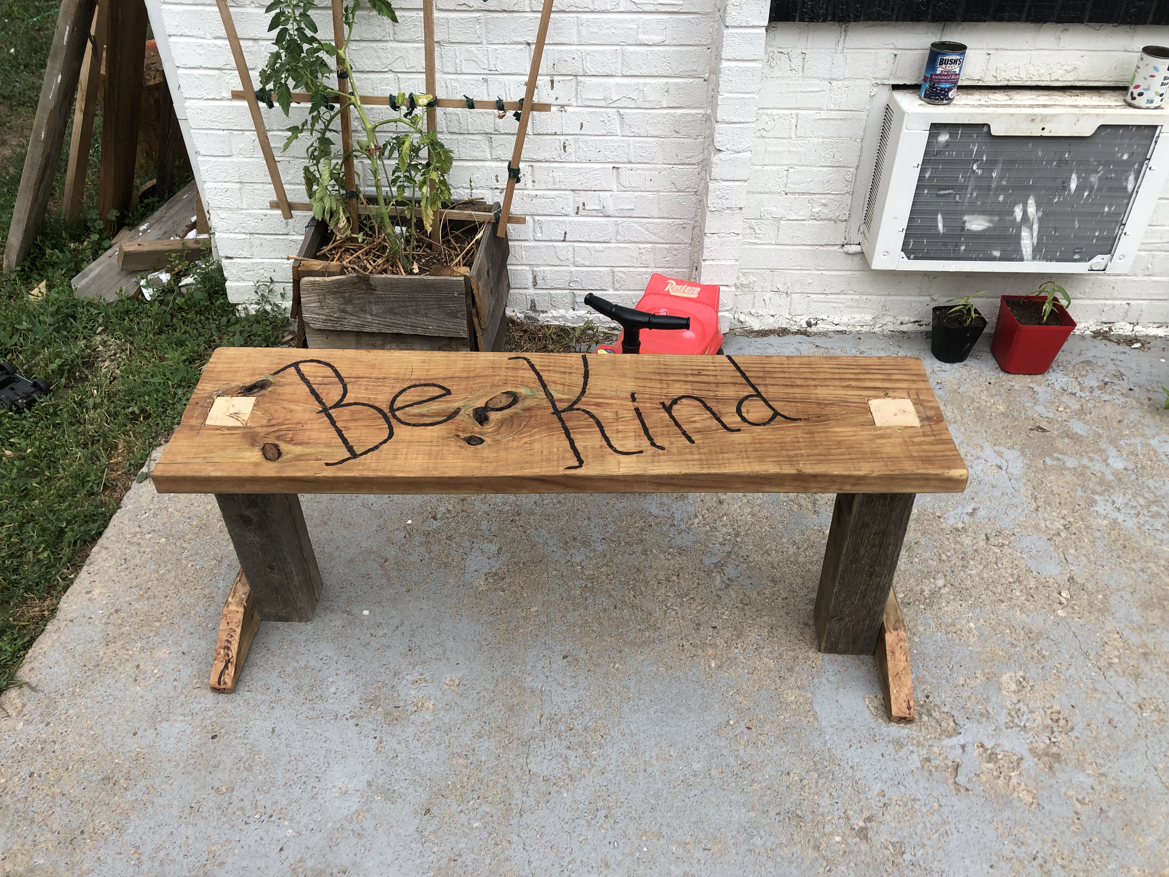 James Warren makes bus stop benches after he saw woman wait in