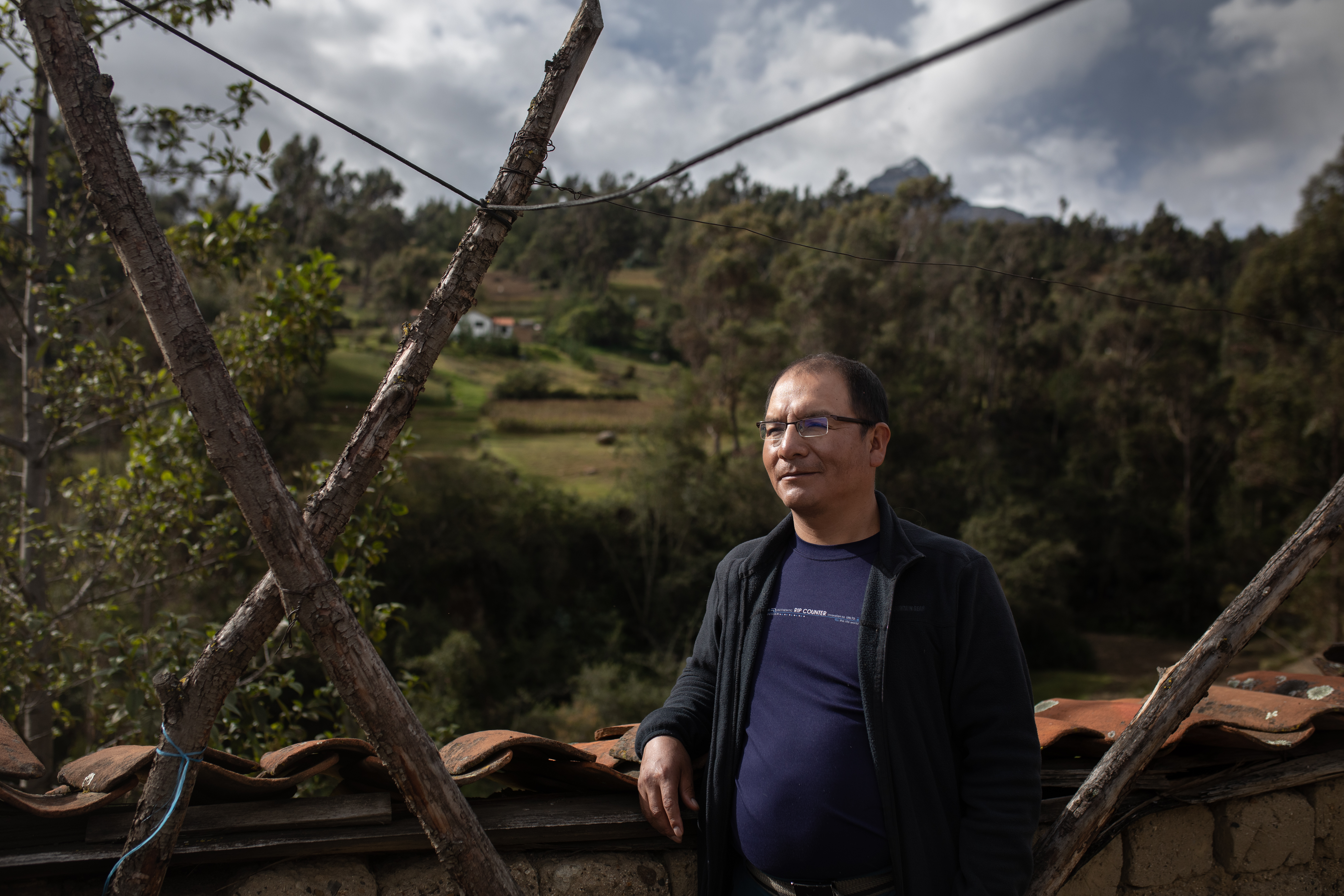 Luciano Lliuya, outside his home in Huaraz on May 26.