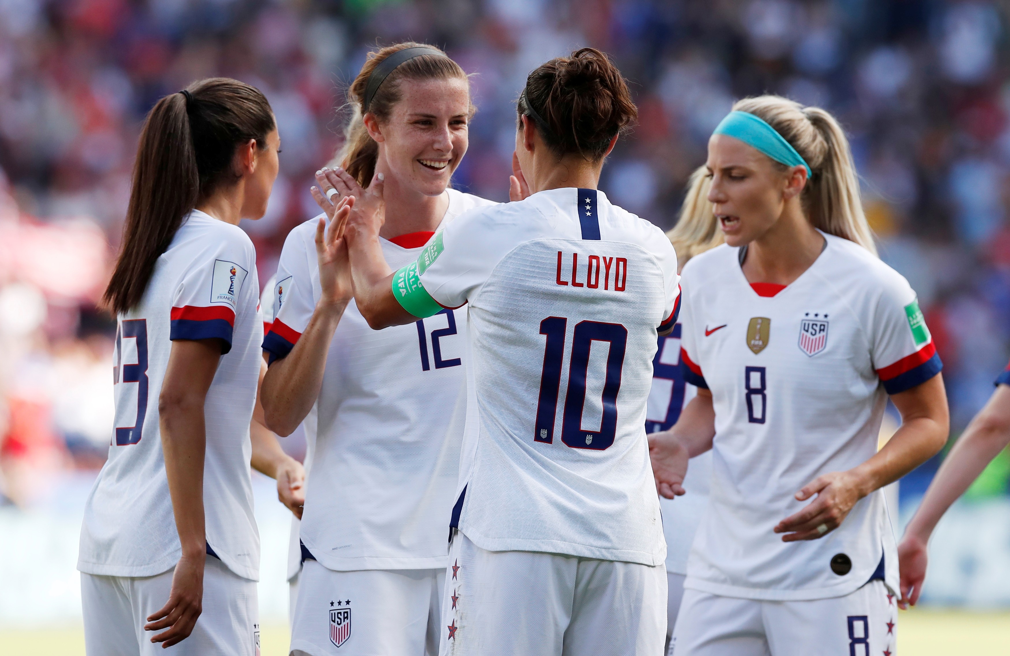 jersey numbers for us women's soccer team