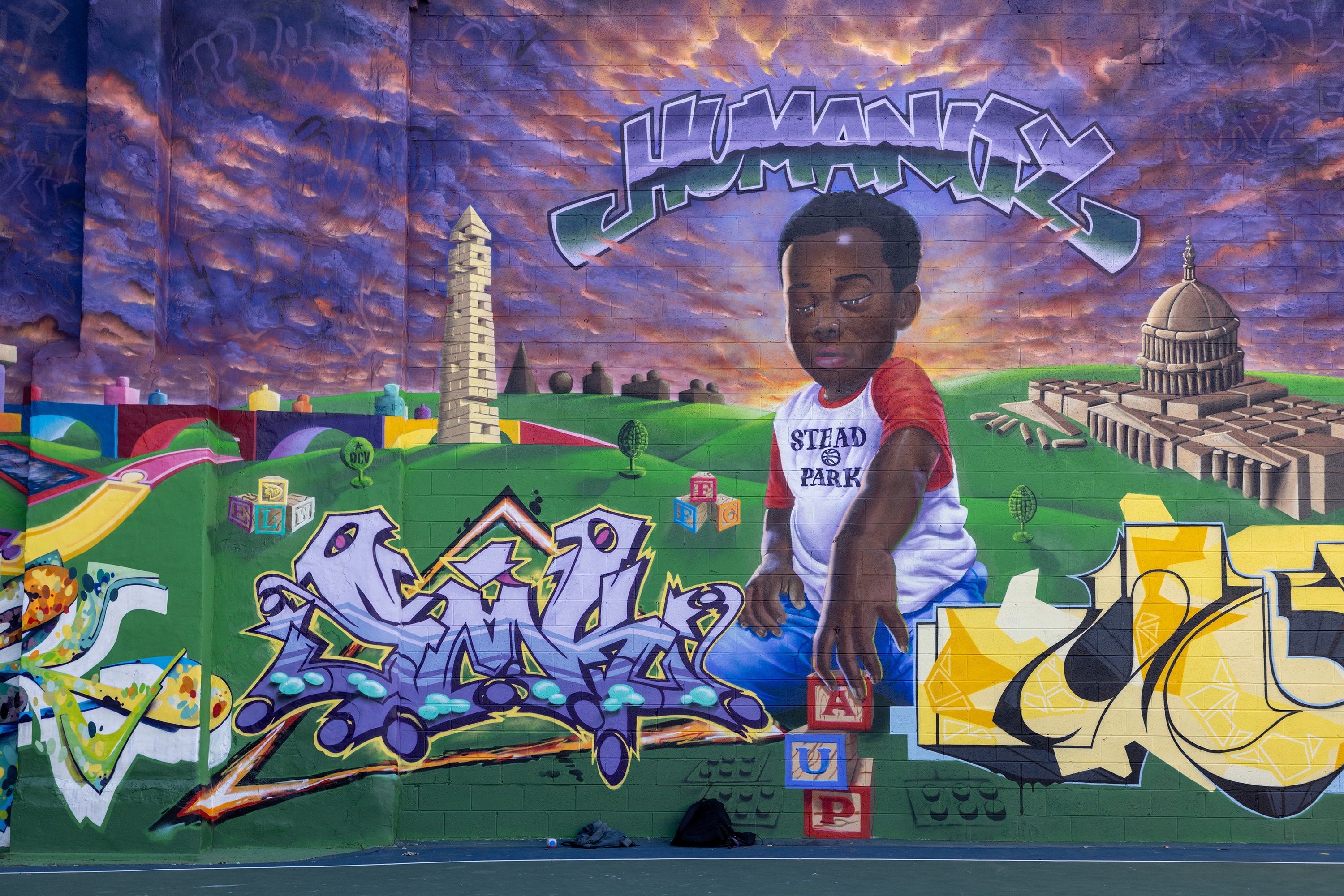 D.C.'s humanity mural in Stead Park is at the center of a graffiti