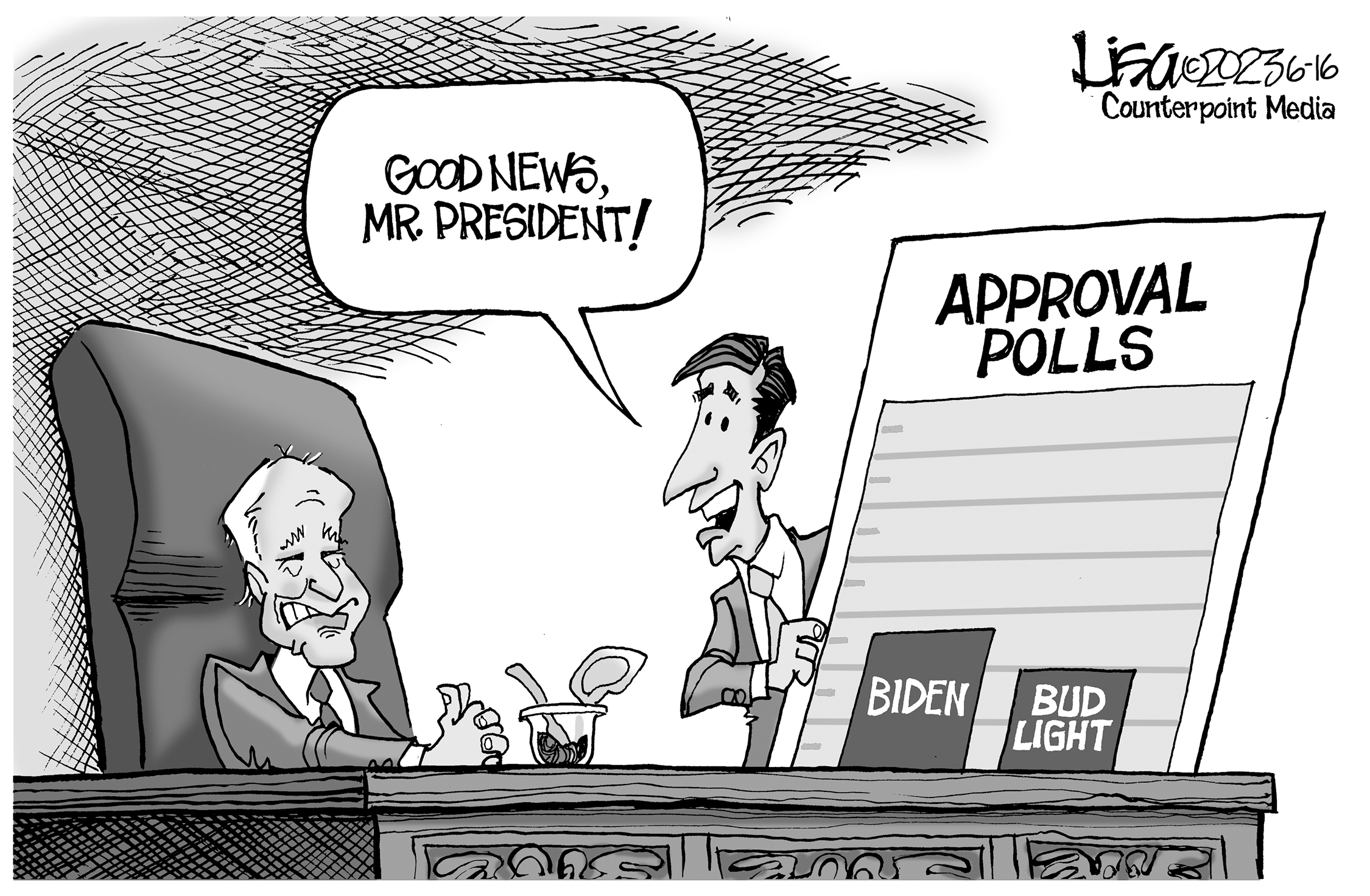 Opinion | Lisa Benson cartoon on Joe Biden and Bud Light approval ratings - Vimarsana News