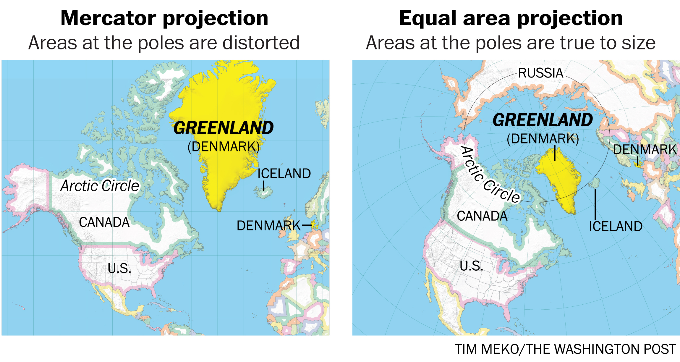 Why Maps Make Greenland Look As Big As The Us And Why They Are Wrong 