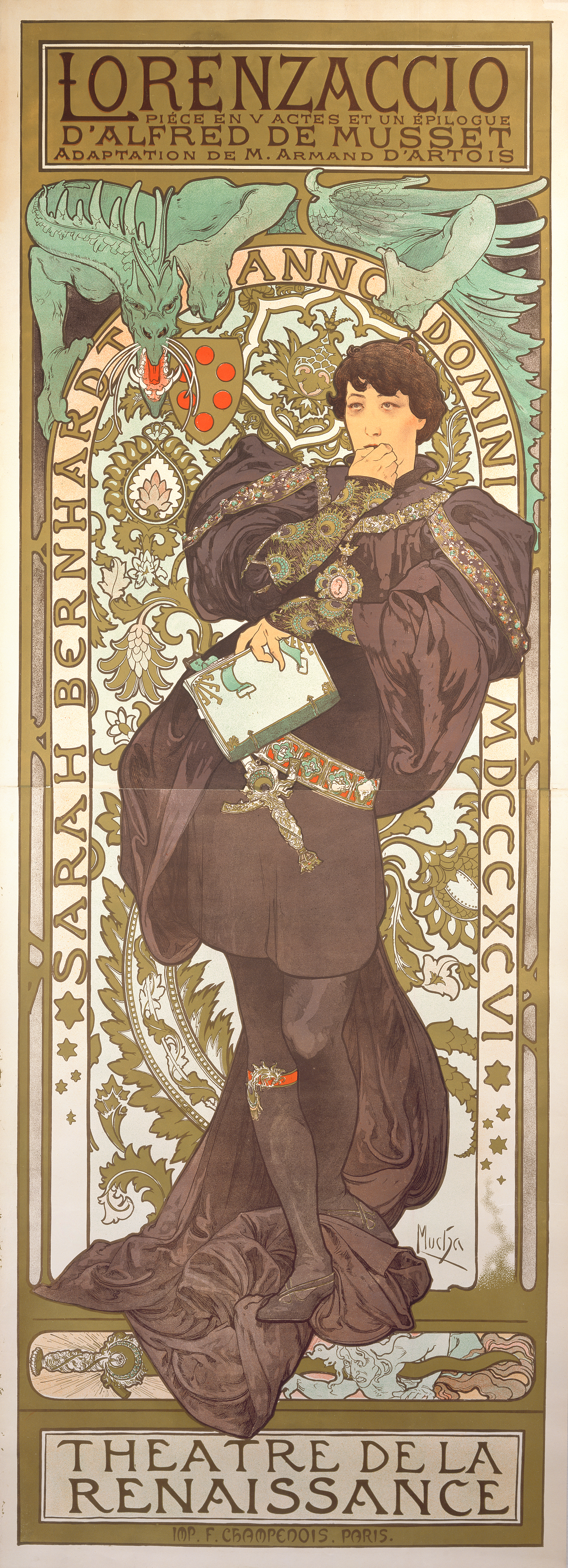 Alphonse Mucha's flowing art nouveau style is still all over