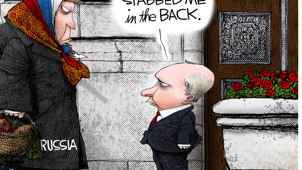 Opinion | Michael Ramirez cartoon on Putin accusing Prigozhin of treason - Vimarsana News