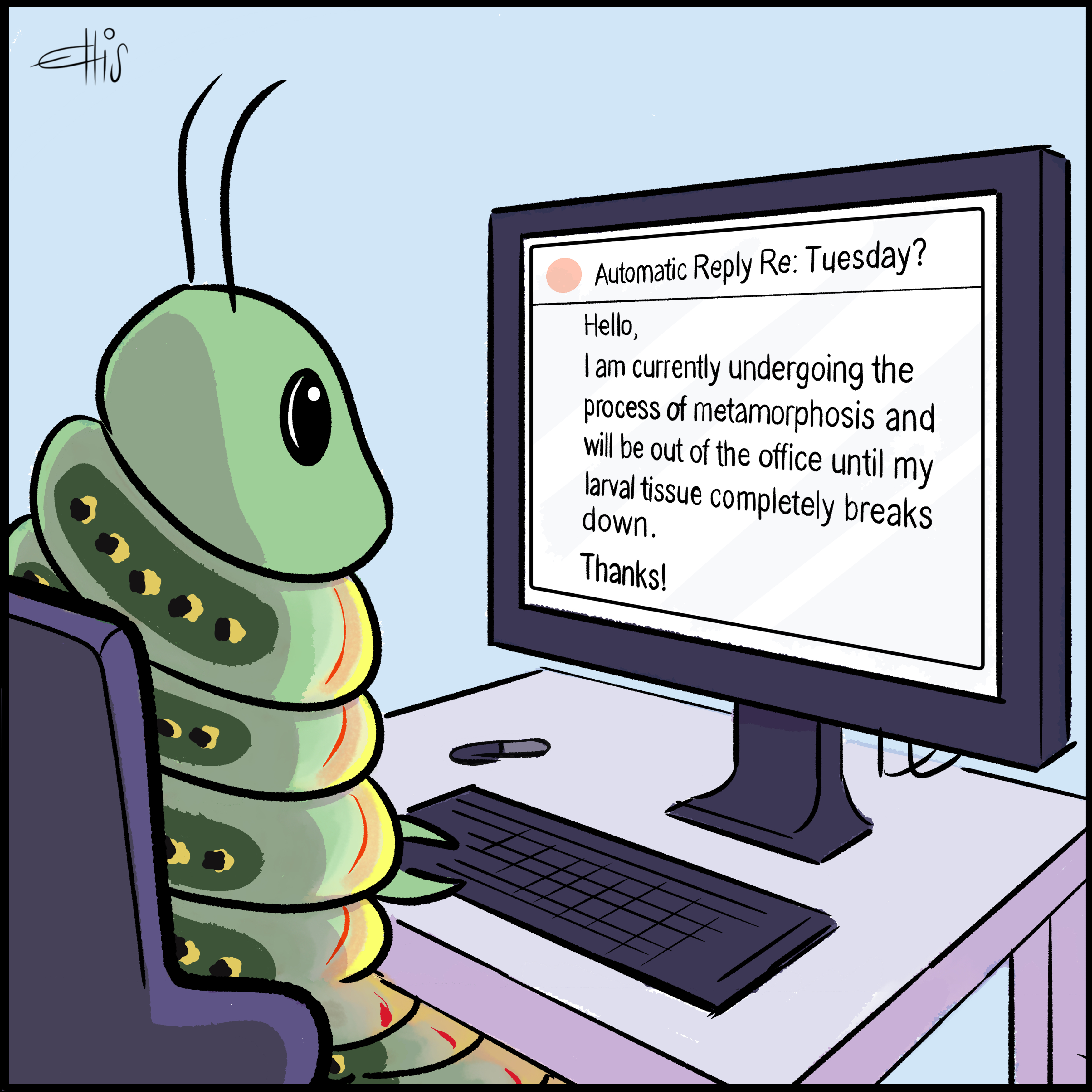 Opinion | Ellis Rosen cartoon on email, caterpillars and butterflies - The  Washington Post