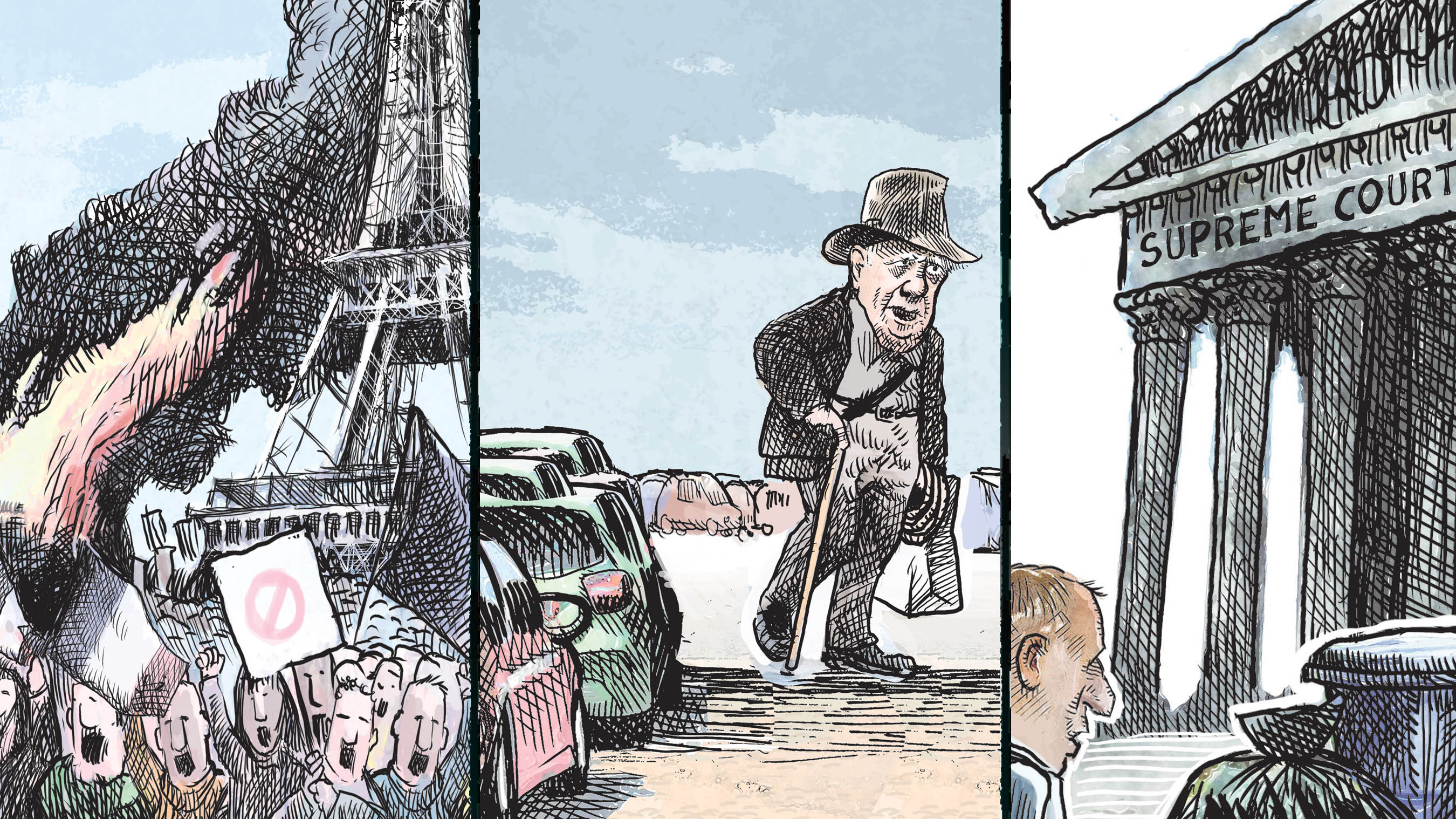 Opinion | Michael de Adder cartoons on Paris, Indiana Jones, affirmative action - Vimarsana News