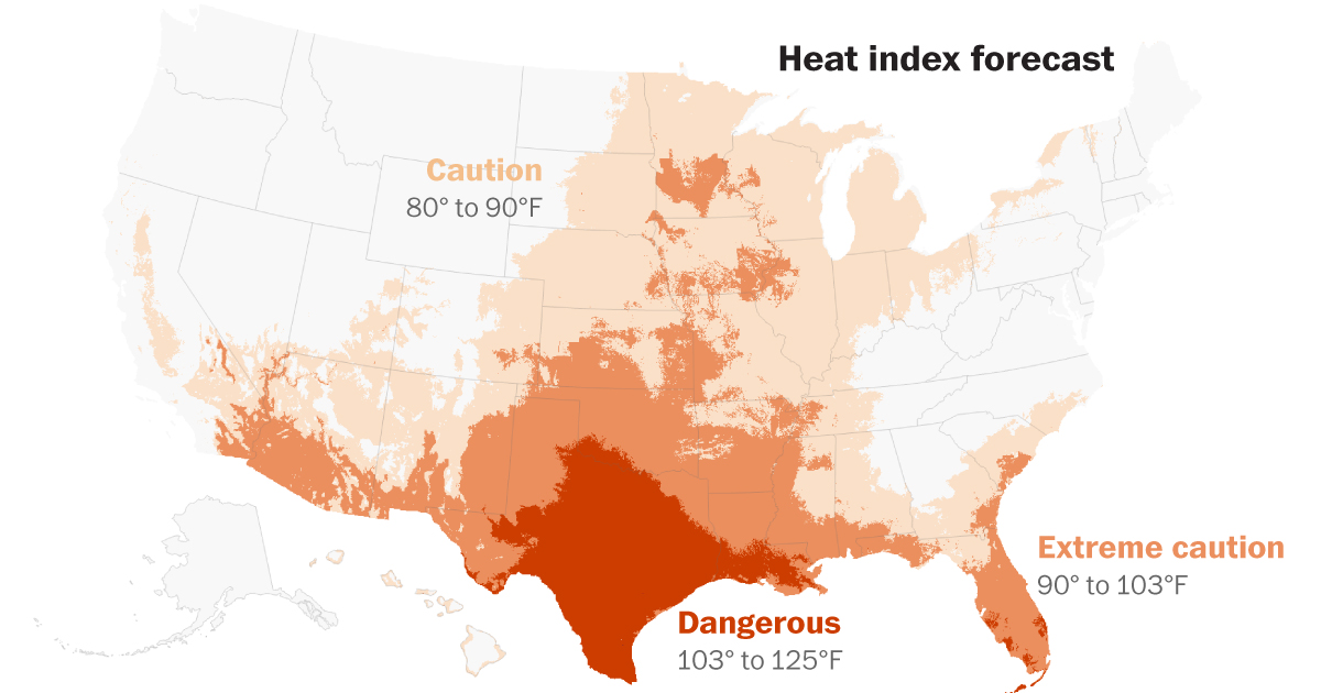 See where Americans are exposed to dangerous heat waves in maps - Vimarsana News