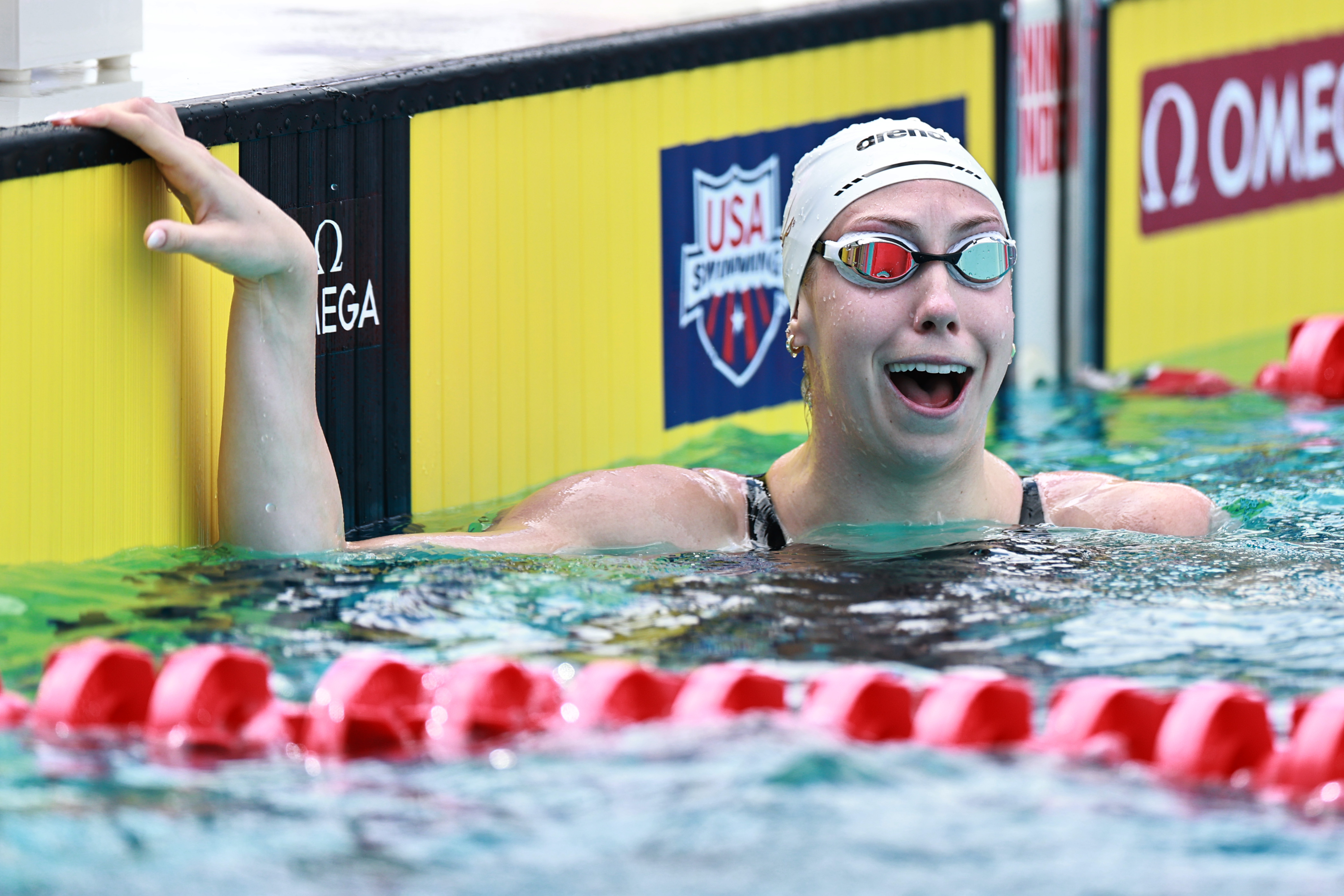 Katie Ledecky, 28, sets the world record in the 800 freestyle