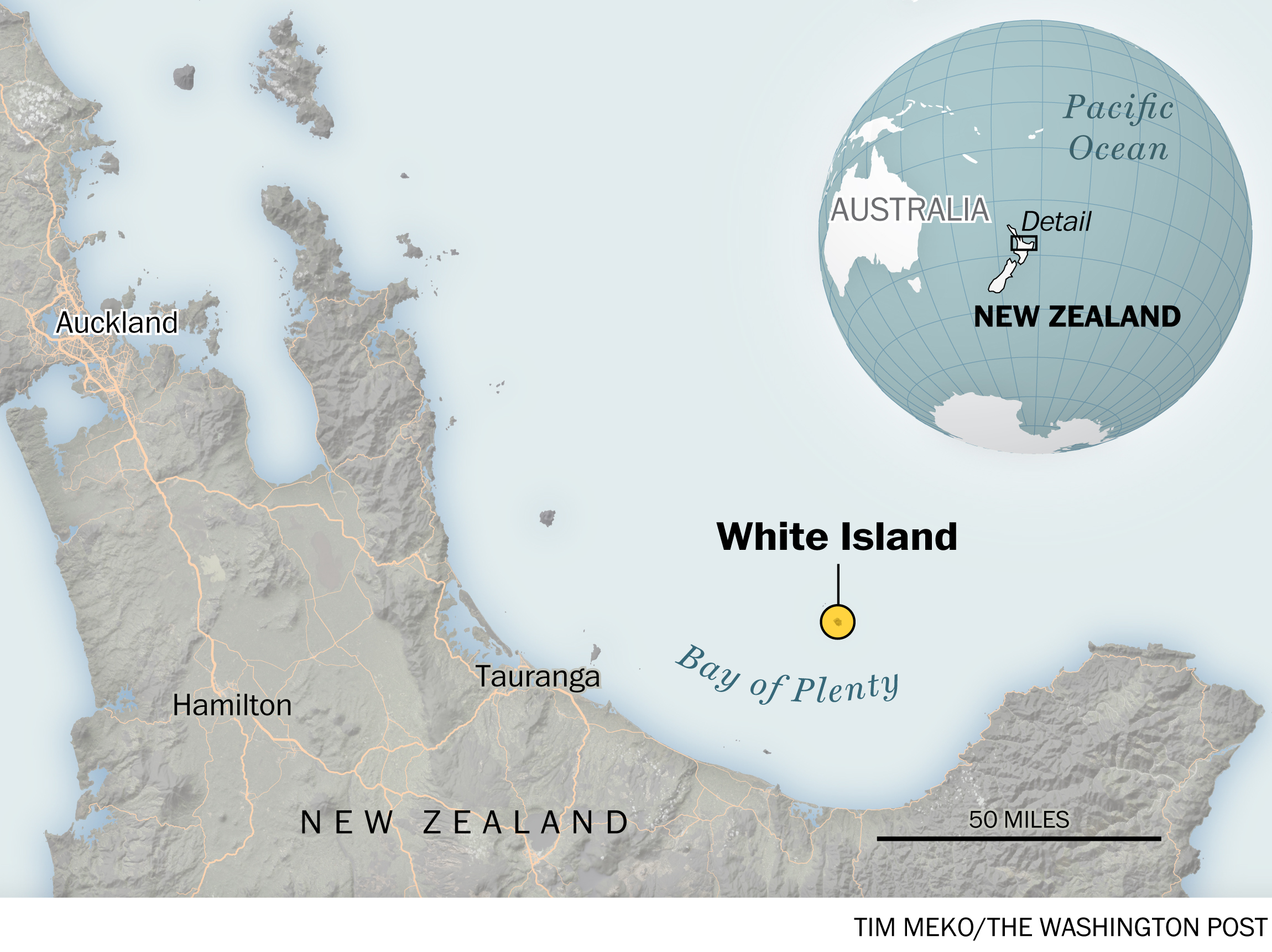 New Zealand volcano eruption at White Island kills and injures tourists -  The Washington Post, image size:2300x1721
