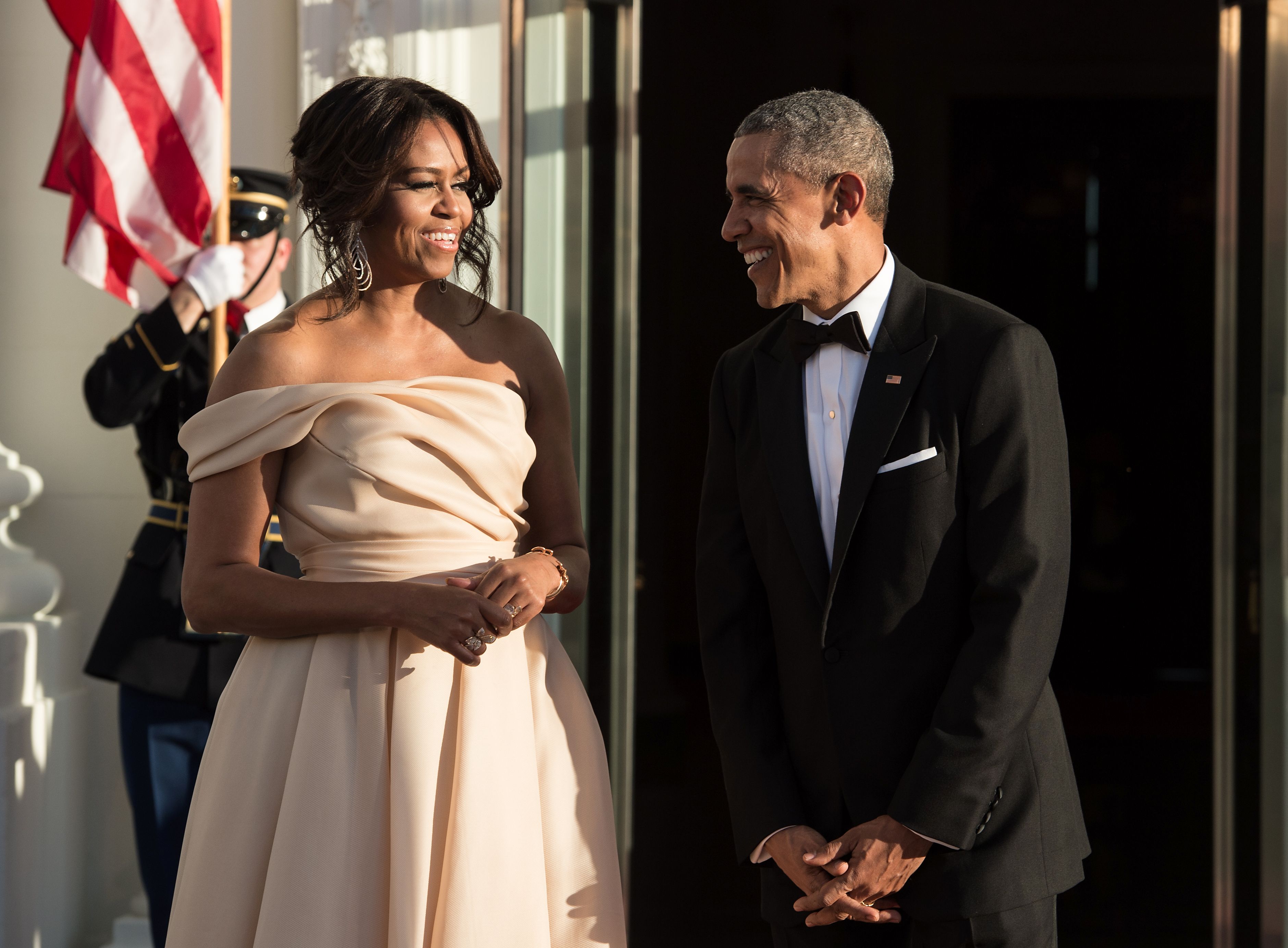 Michelle Obama skips Nordic fashion in favor of her go to designer Naeem Khan The Washington Post