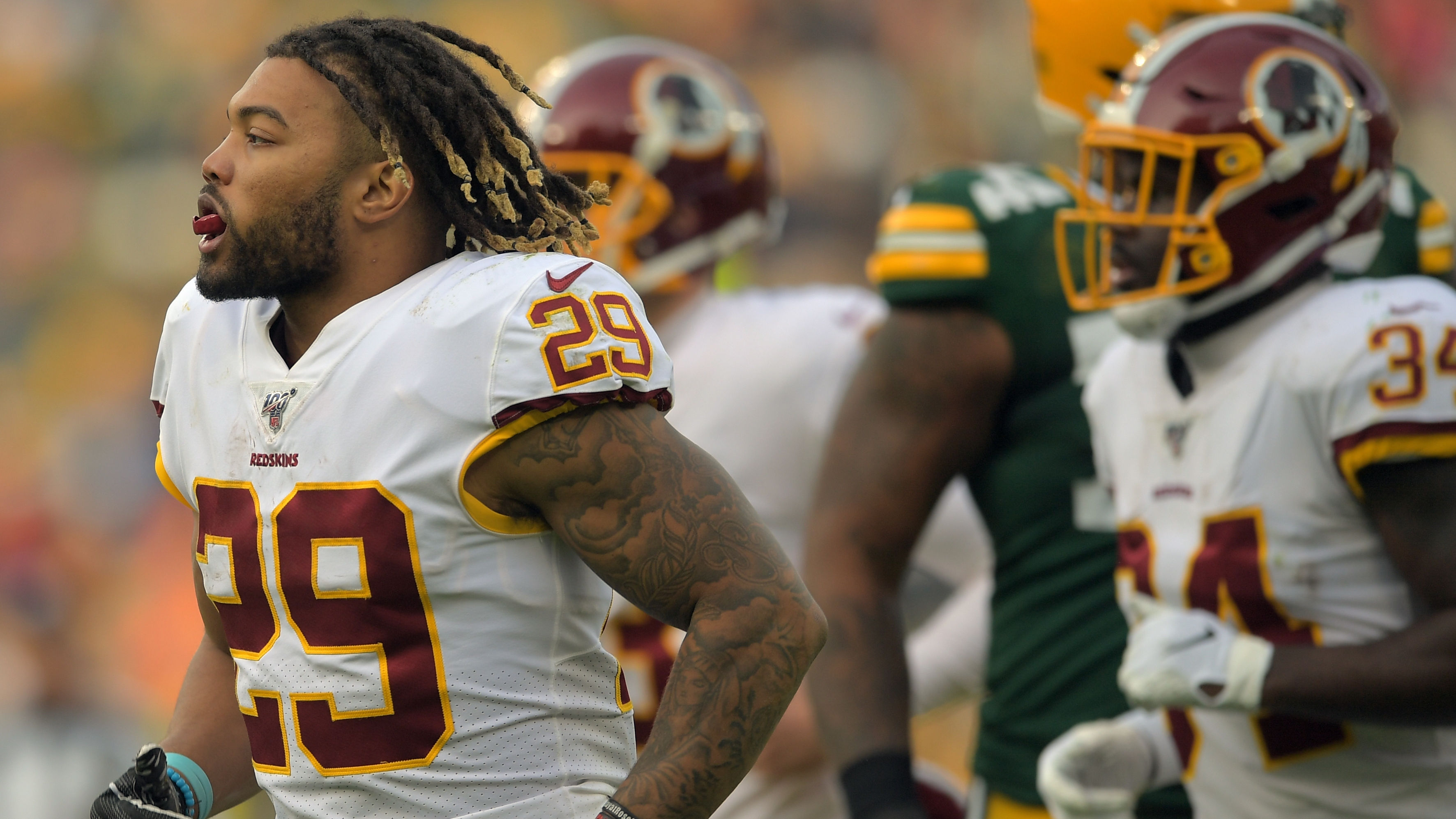 Redskins Derrius Guice Is Healthy Tired Of Talking Injuries And Has Something To Prove The Washington Post