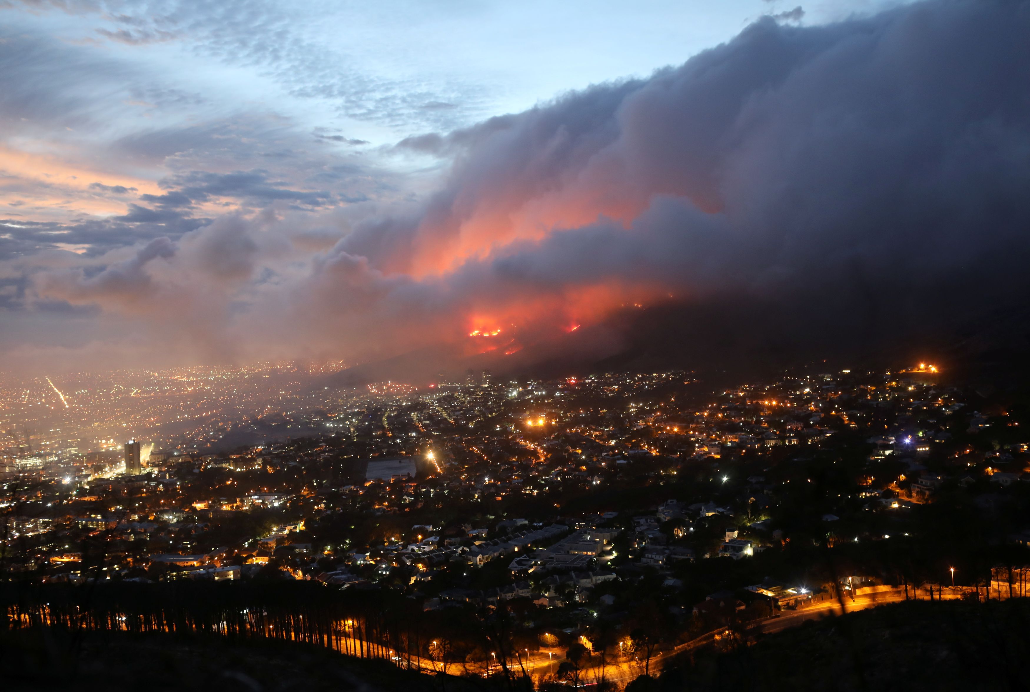 South Africa wildfire burns University of Cape Town, library of African